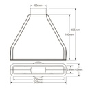 Revotec Large 2 Piece Rectangular Ultra Slim Intake Duct
