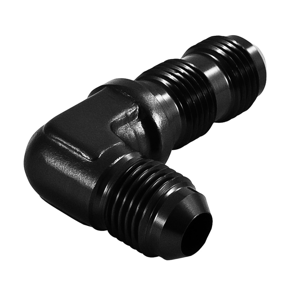 Automotive Plumbing Solutions Male To Male 90 Degree Bulkhead Adaptor JIC Thread