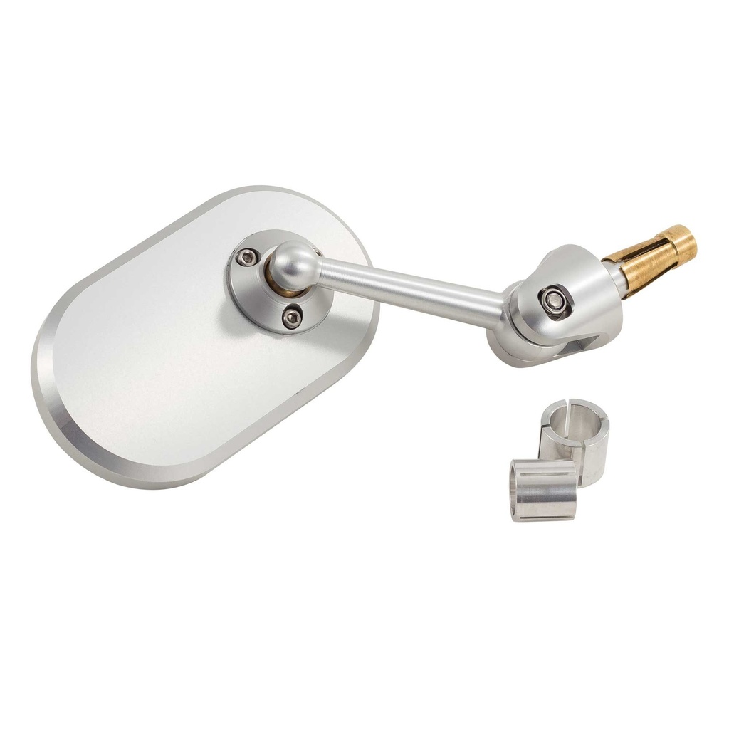 Oberon Oblong Adjustable Bar-End Mirror 12-19mm