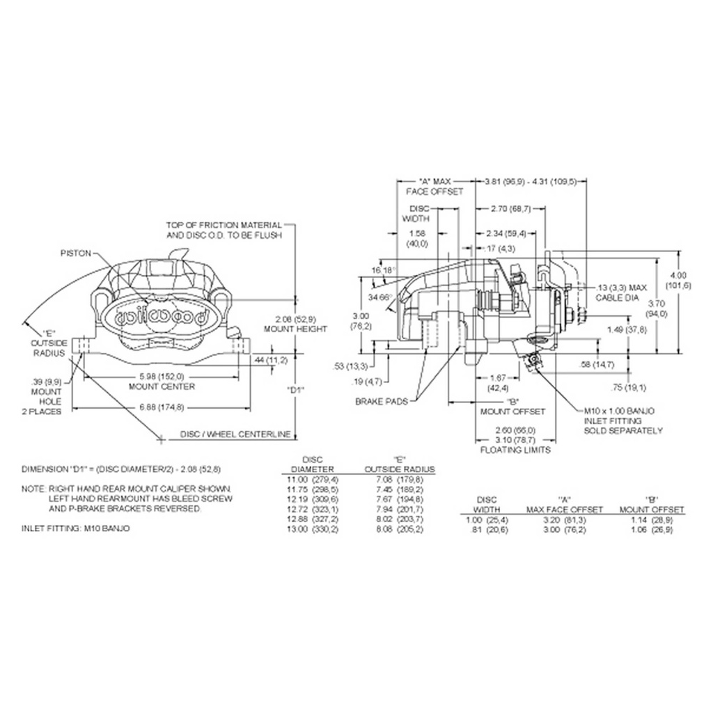 Wilwood Combination Park Brake - Brake Caliper