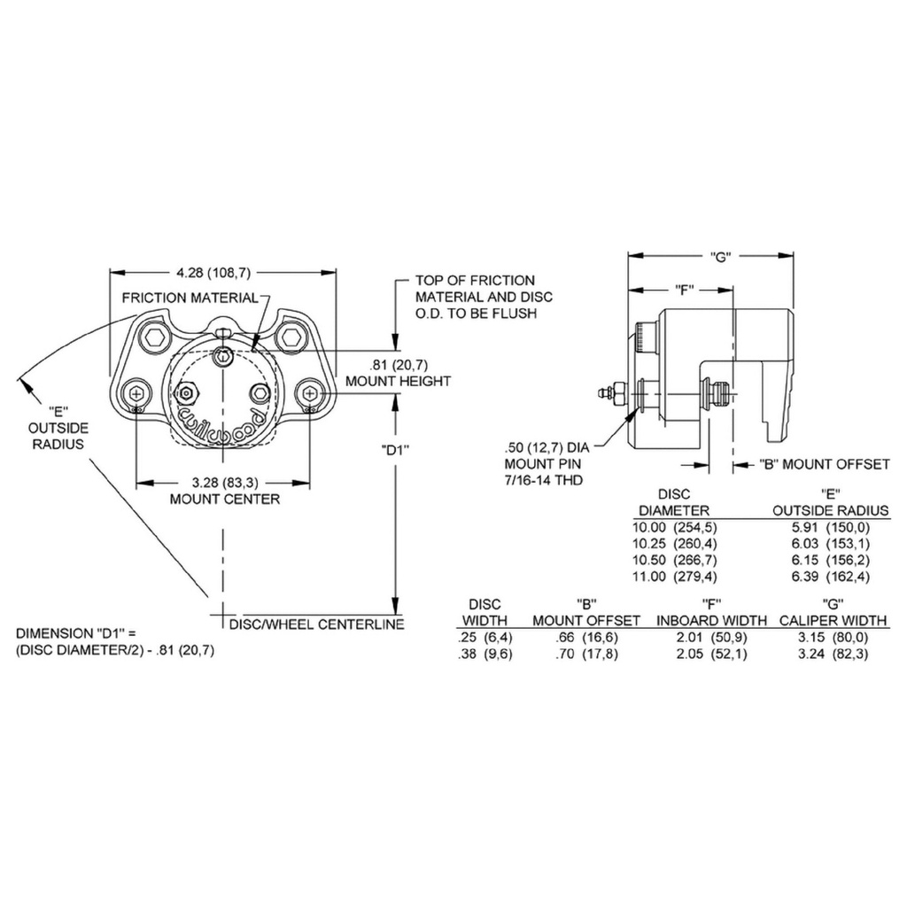 Wilwood Dynalite Single Floating Brake Caliper