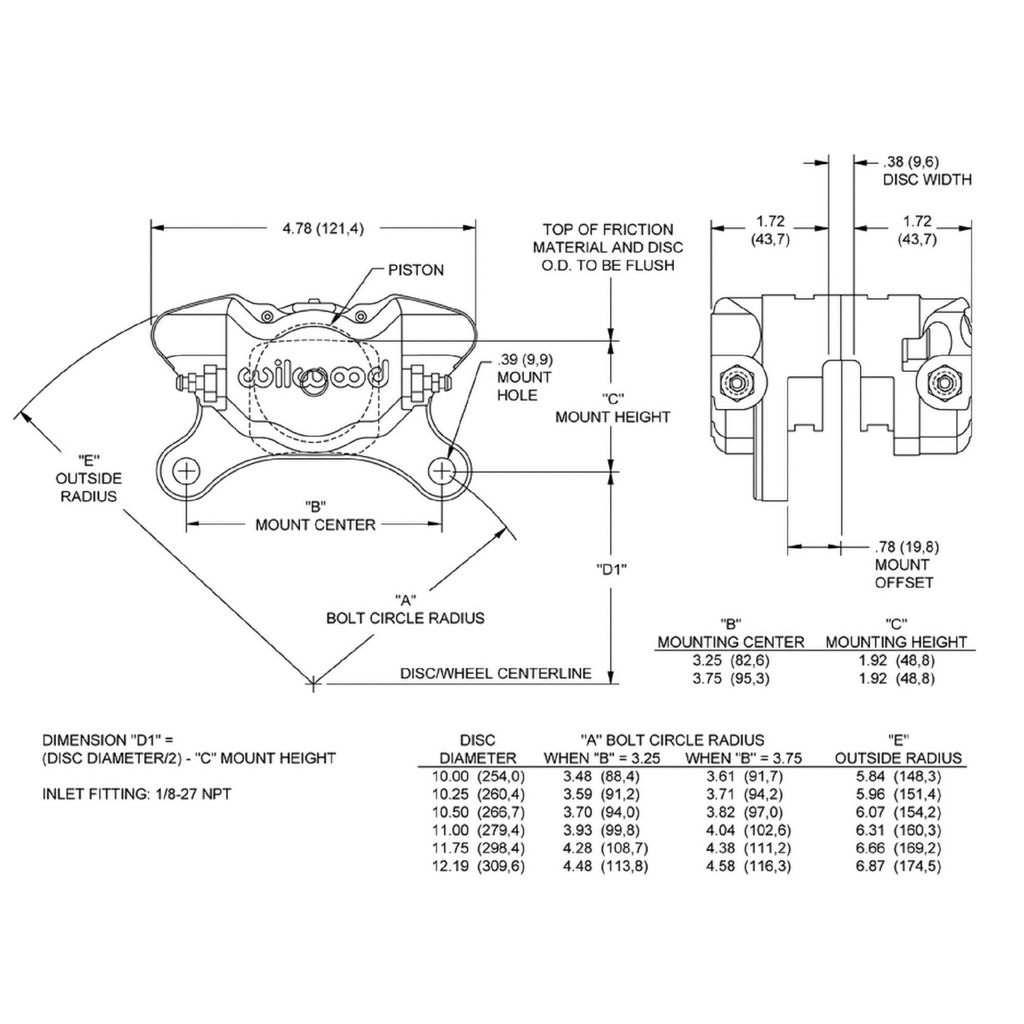 Wilwood Dynapro Single Brake Caliper