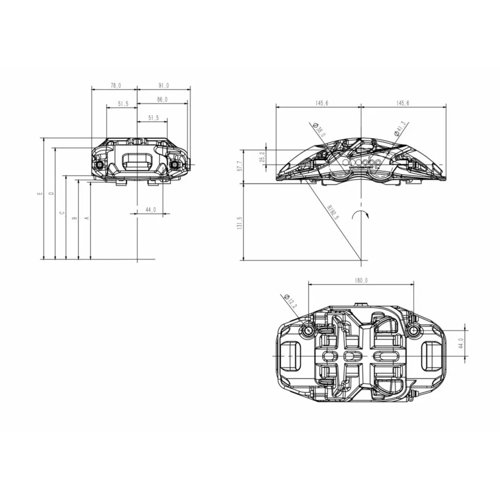 OBP Racing Series RS 4 Pot Brake Calipers - Pair