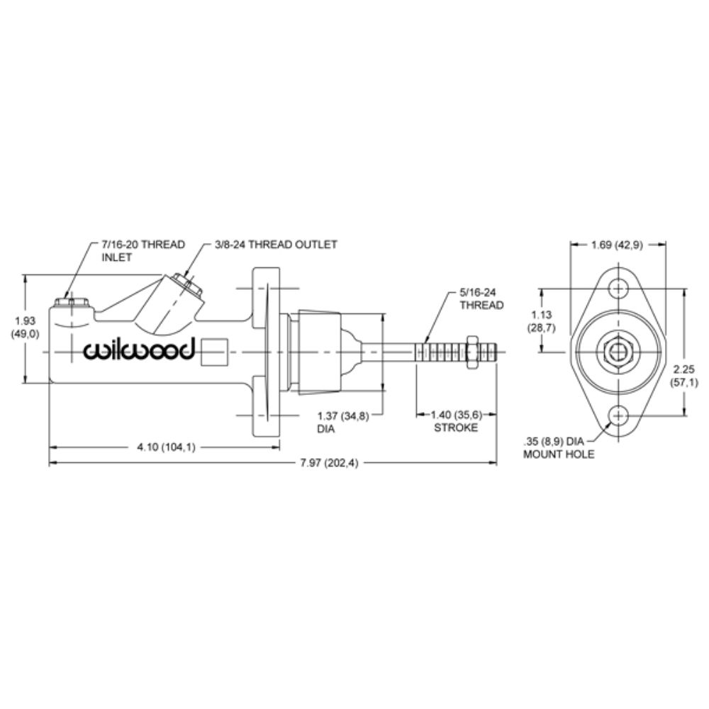 Wilwood Compact Remote Reservoir Brake Master Cylinders