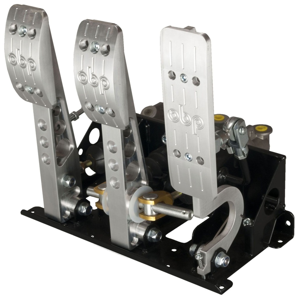 OBP Universal Bulkhead Fit Pro Race Floor Mounted 3 Pedal Assembly