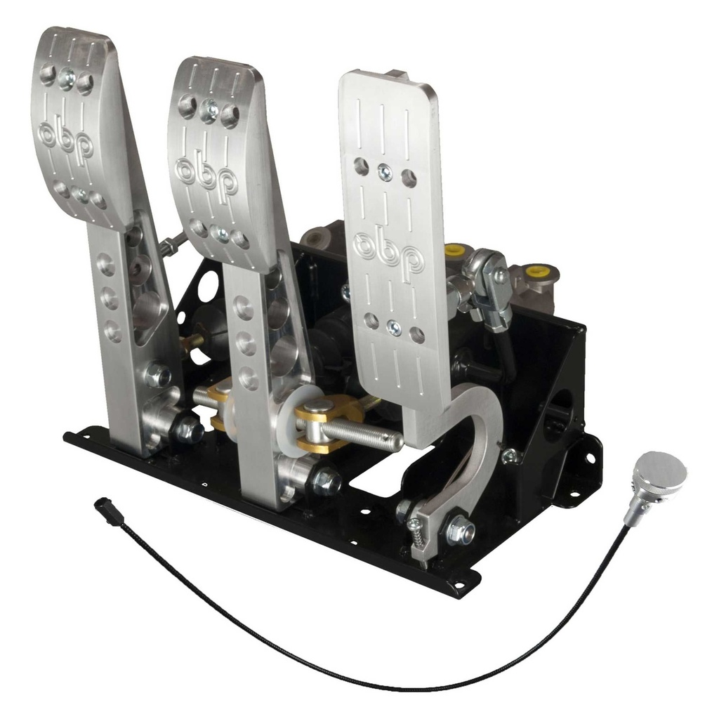 OBP Universal Bulkhead Fit Pro Race Floor Mounted 3 Pedal Assembly