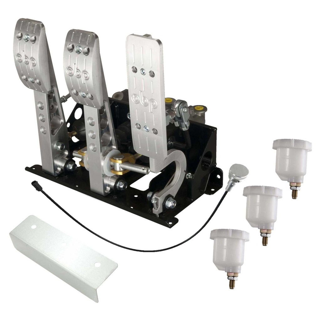 OBP Universal Bulkhead Fit Pro Race Floor Mounted 3 Pedal Assembly