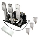 OBP Universal Bulkhead Fit Pro Race Floor Mounted 3 Pedal Assembly