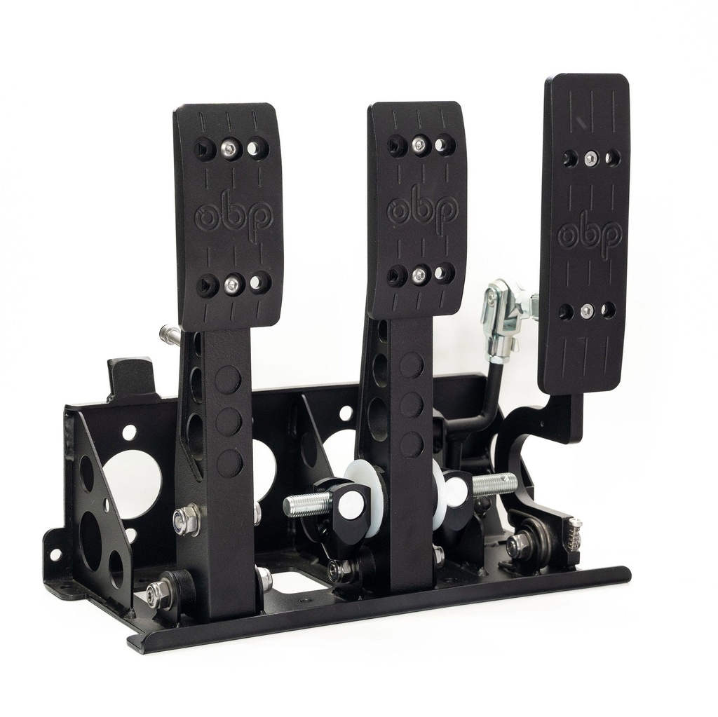 OBP Universal Bulkhead Fit Pro Race Floor Mounted 3 Pedal Assembly