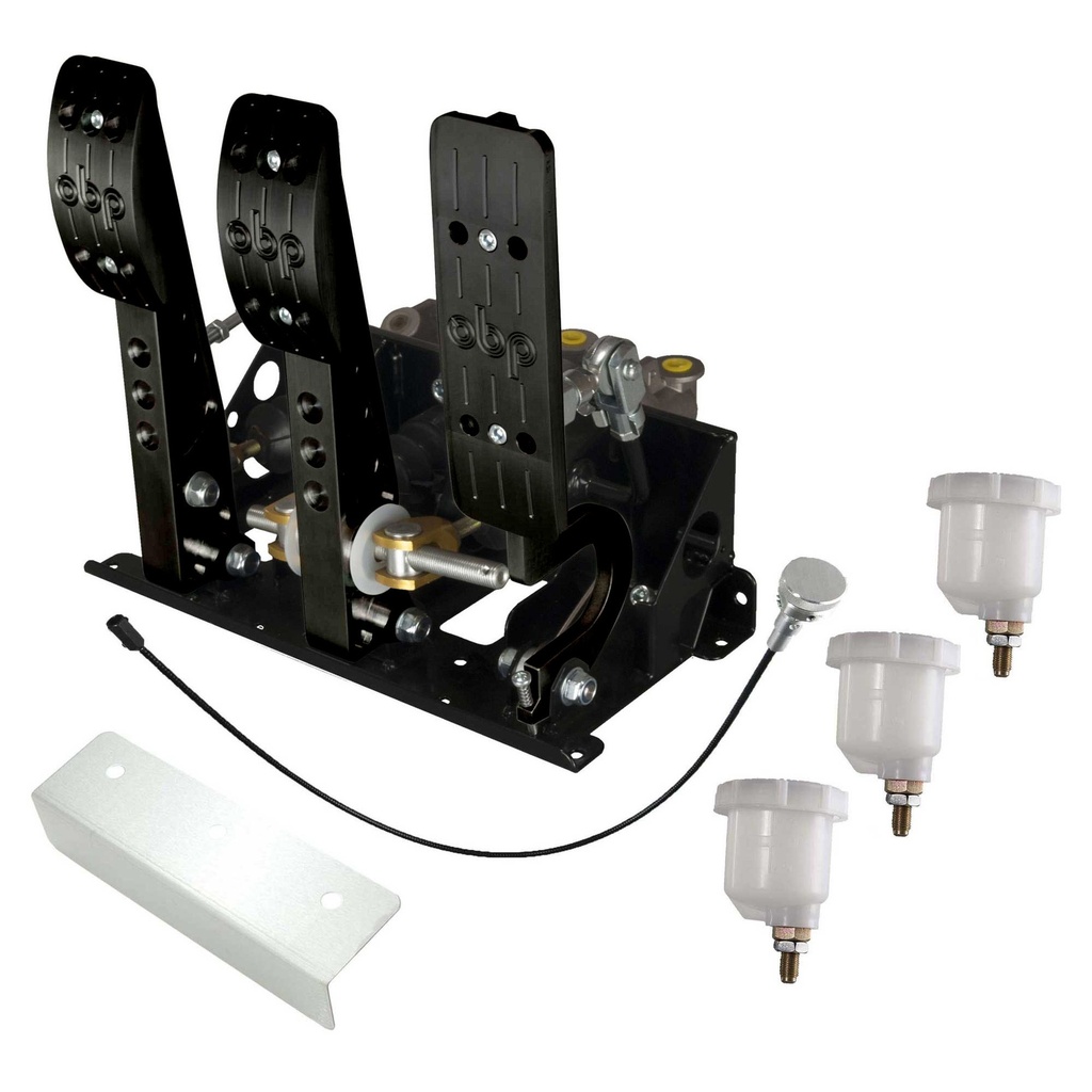 OBP Universal Bulkhead Fit Pro Race Floor Mounted 3 Pedal Assembly