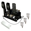 OBP Universal Bulkhead Fit Pro Race Floor Mounted 3 Pedal Assembly