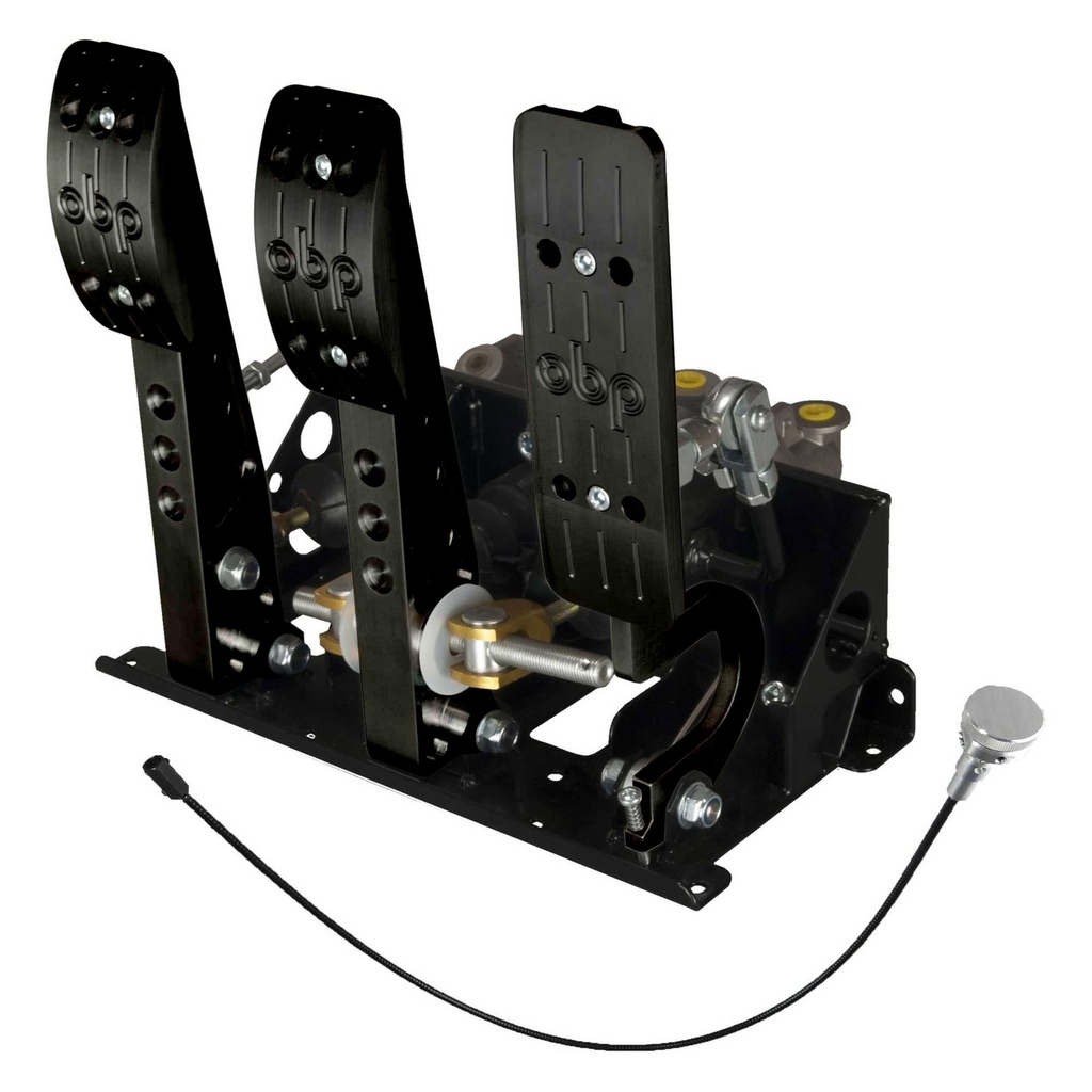 OBP Universal Bulkhead Fit Pro Race Floor Mounted 3 Pedal Assembly