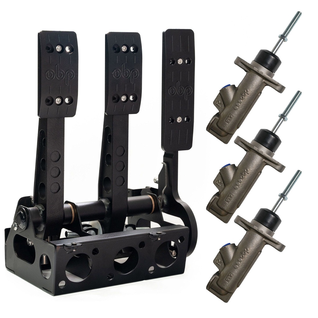 OBP Universal Pro Race Cockpit Floor Mount 3 Pedal Assembly