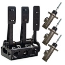 OBP Universal Pro Race Cockpit Floor Mount 3 Pedal Assembly