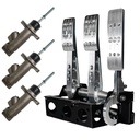 OBP Universal Pro Race Cockpit Floor Mount 3 Pedal Assembly