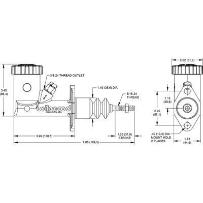 Wilwood Clutch Pedal Kit 7:1 Ratio Universal Swing Mount Pedal Box