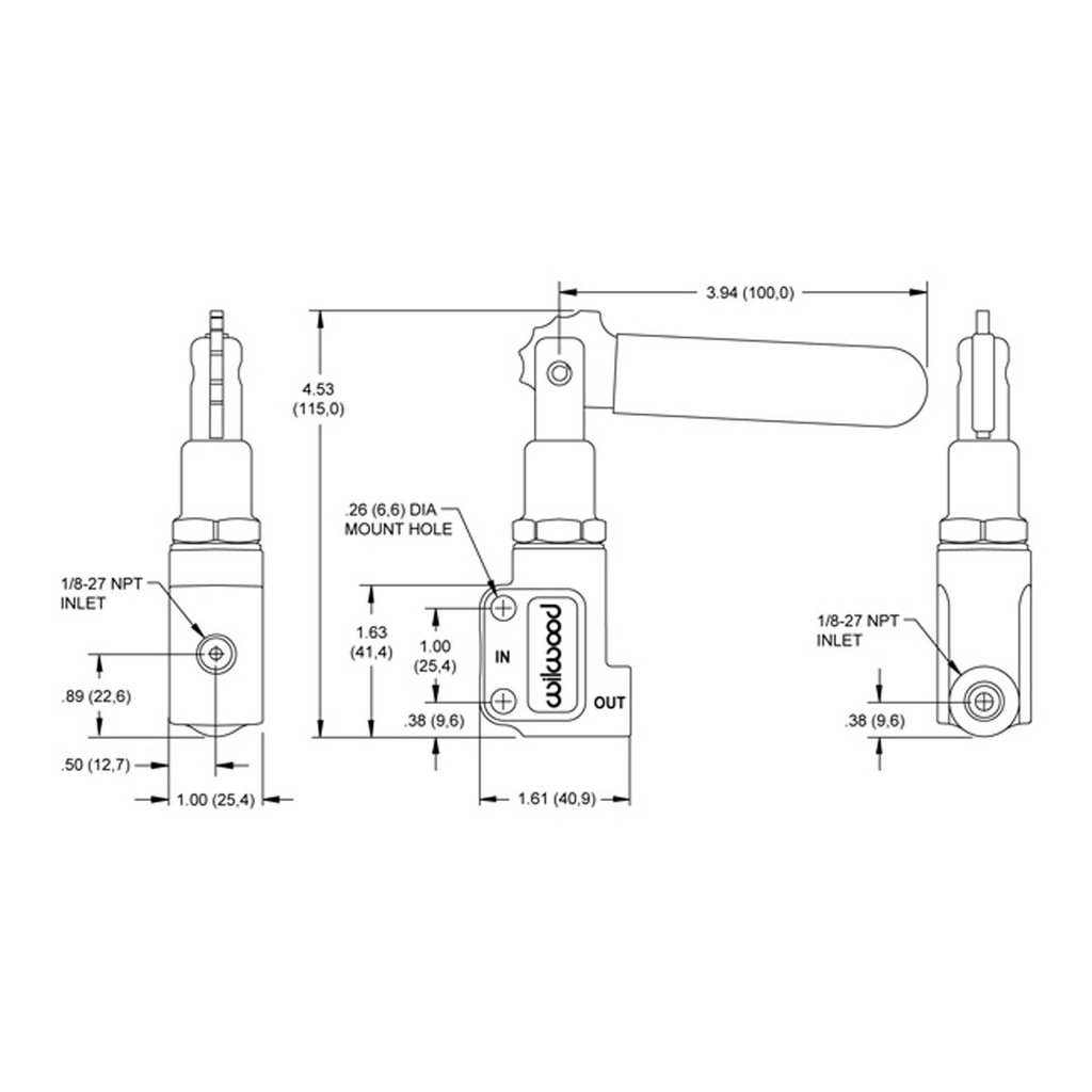 Wilwood Brake Proportioning valve - Lever Adjustment