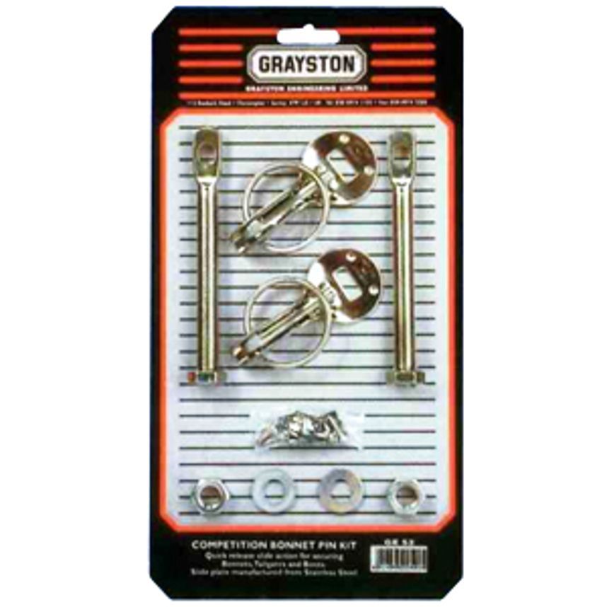 Grayston Competition Bonnet Pin Kit Stainless Steel