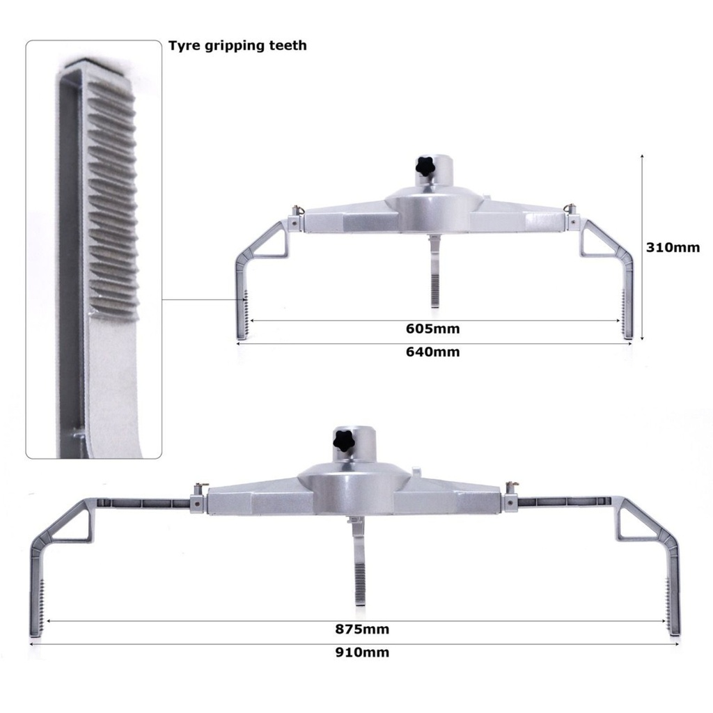 Sharkeye 3 Point Wheel Clamp - Set Of 4