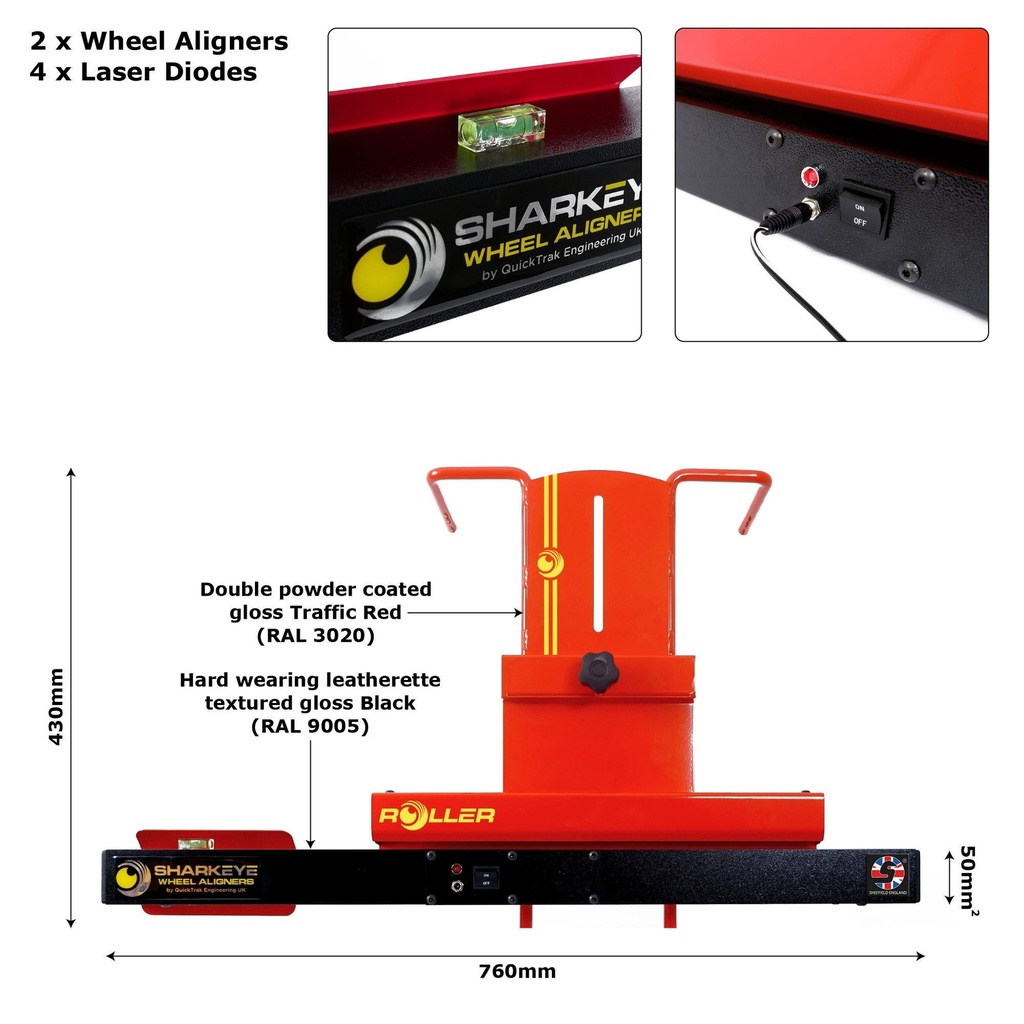 Sharkeye Roller Car 4 Wheel Laser Aligner