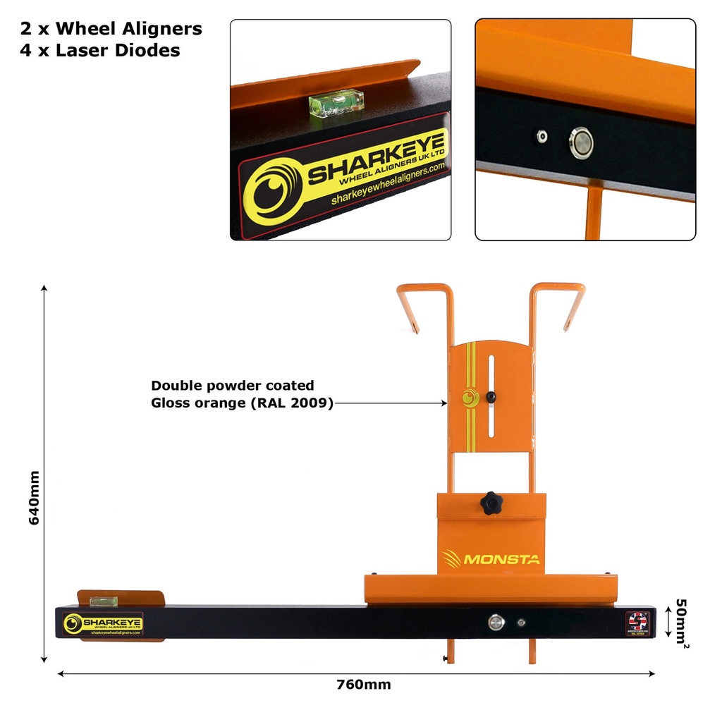 Sharkeye Monsta Wheel Aligner For 4x4s / Pick Ups / SUVs