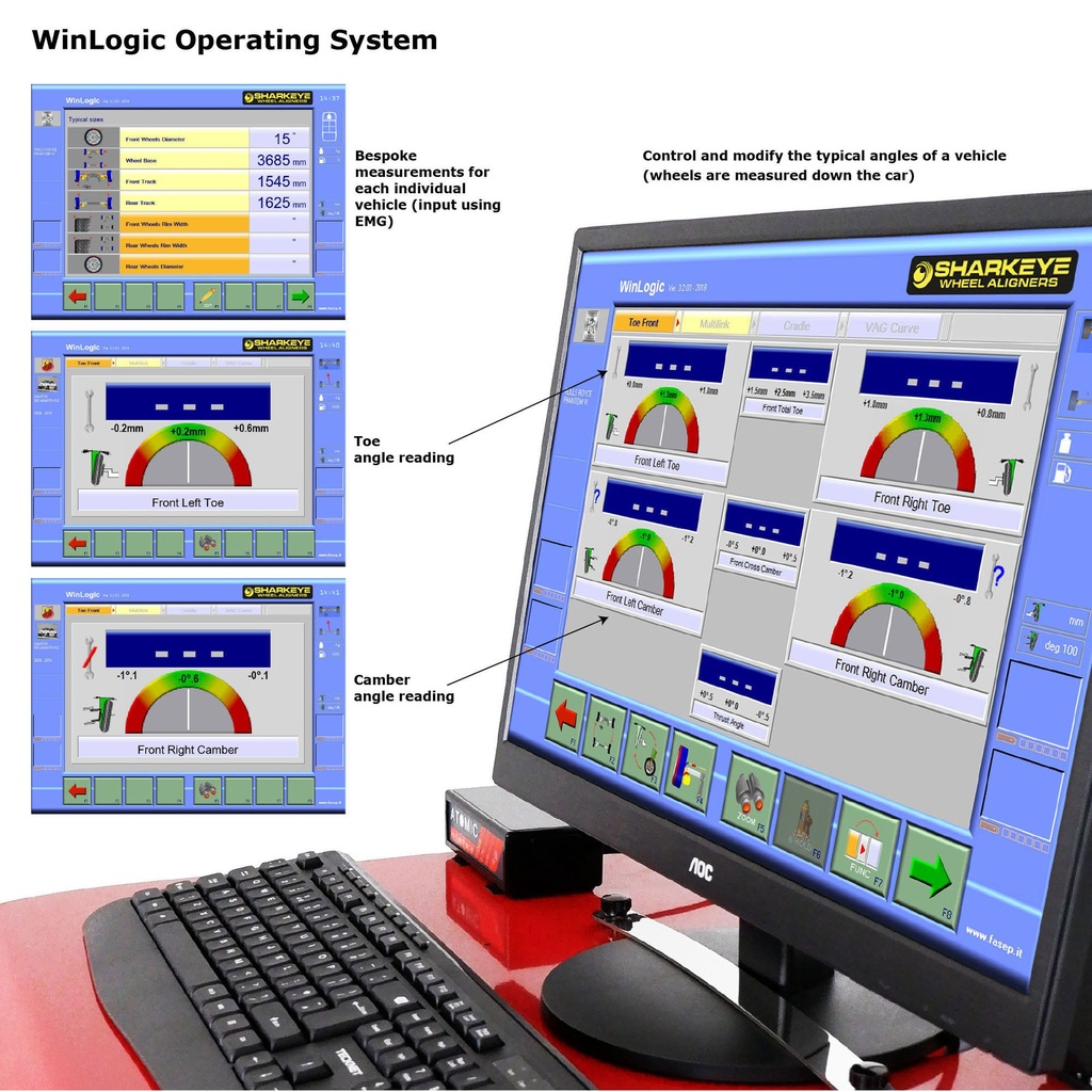 Sharkeye Elegante 8CCD Computerised Wheel Aligner