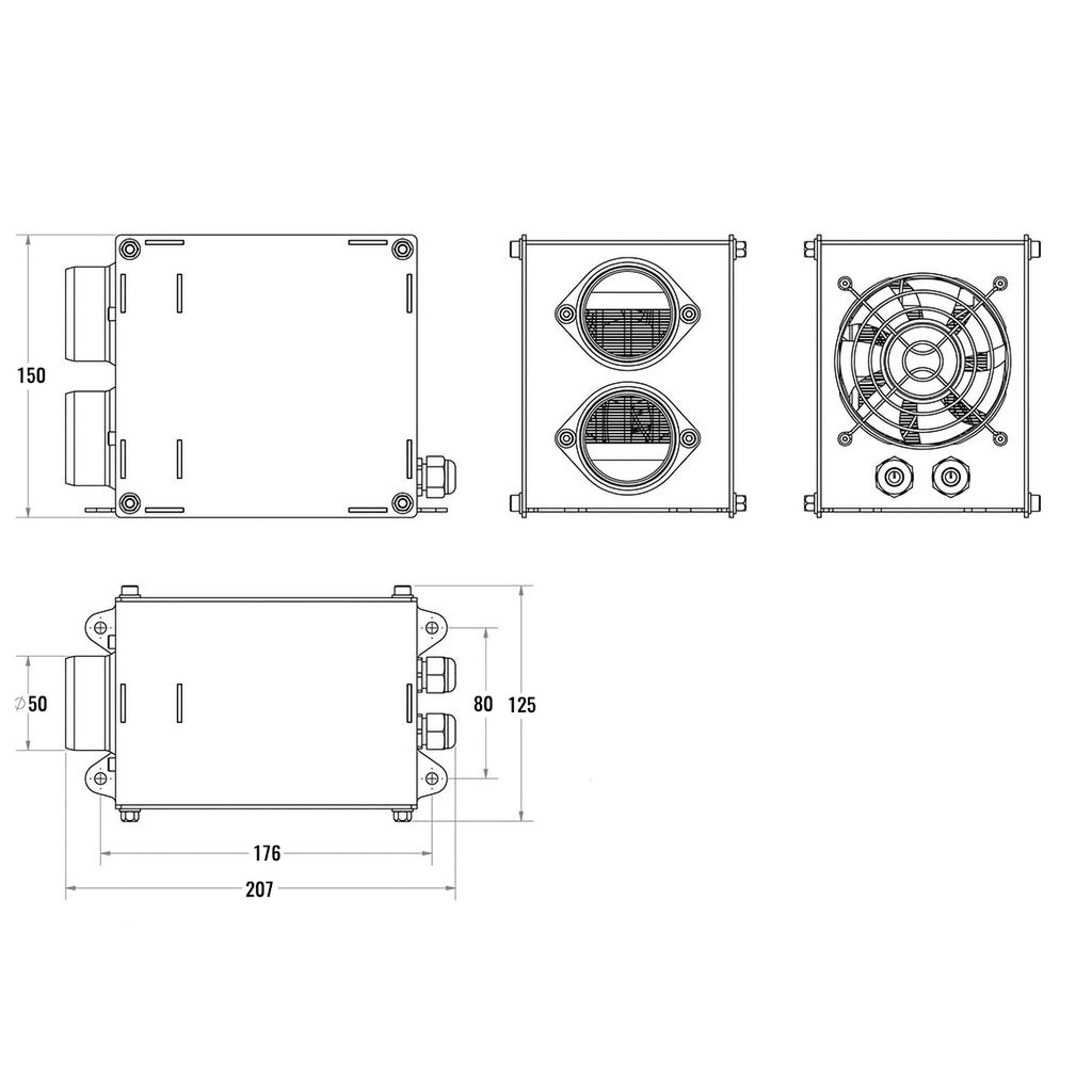 T7Design 12V 600w Ducted Electric Cab Heater
