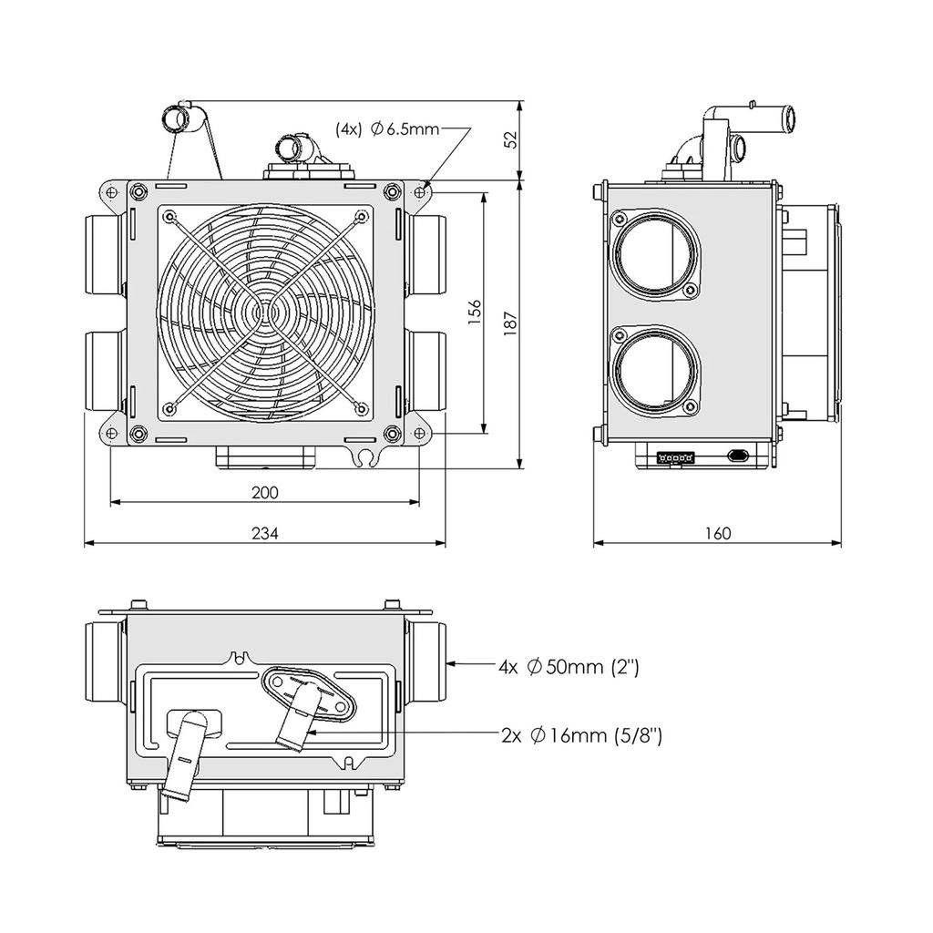 T7Design 5kw Midi Heater With PWM Fan Controller