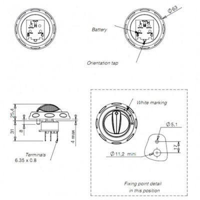 T7Design 4 Position Fan Switch With Knob