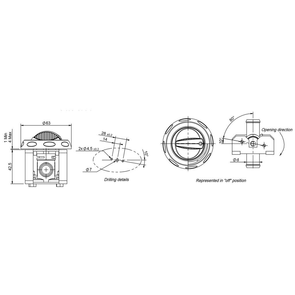 T7Design Brass Heater Valve With Control Knob