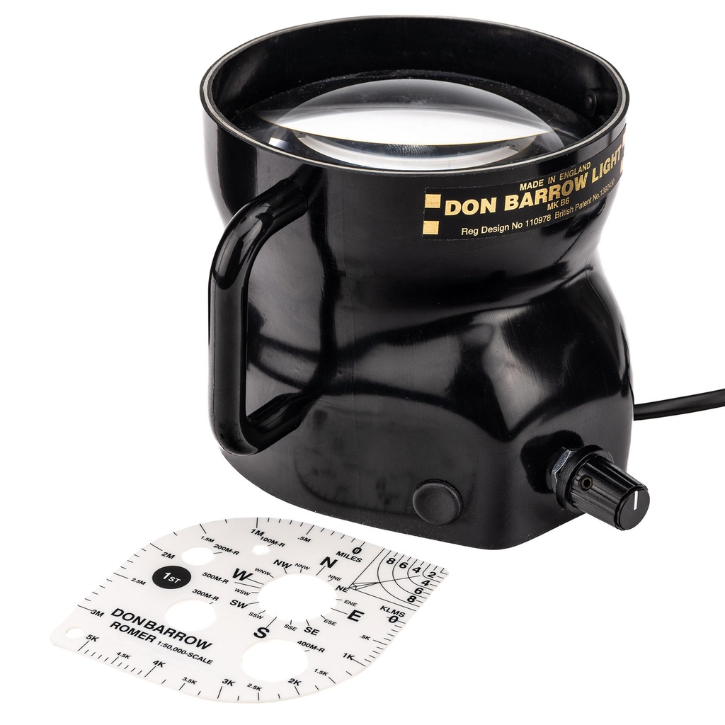Don Barrow 'Poti' Map Magnifier Light With Rheostat, Base Plate & Hook