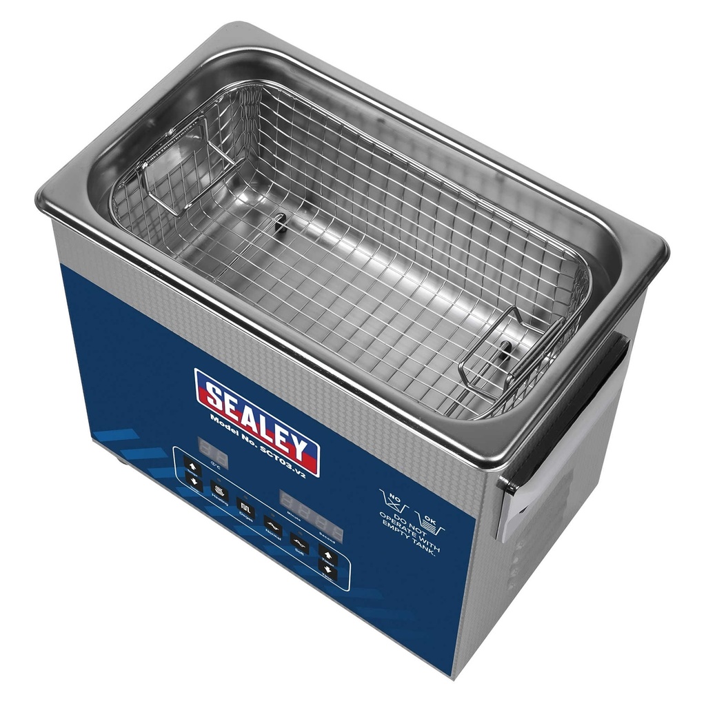 Sealey Ultrasonic Parts Cleaning Tank 3ltr - SCT03