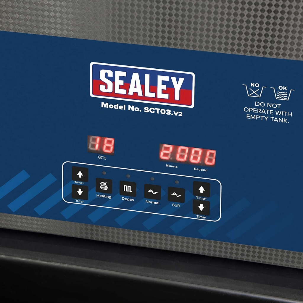 Sealey Ultrasonic Parts Cleaning Tank 3ltr - SCT03