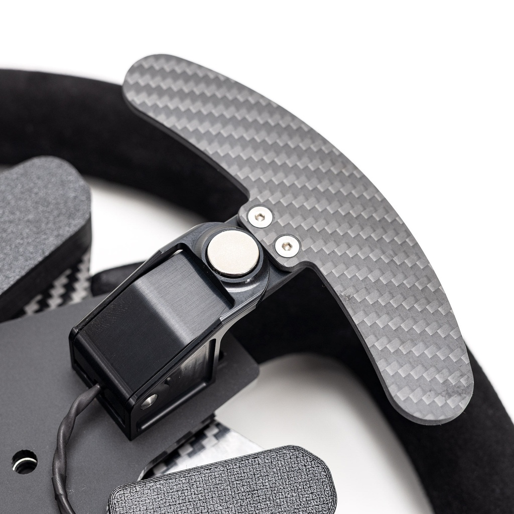 AIM Carbon Fibre Wireless Wheel 8 Button Plate With Paddle Shifters