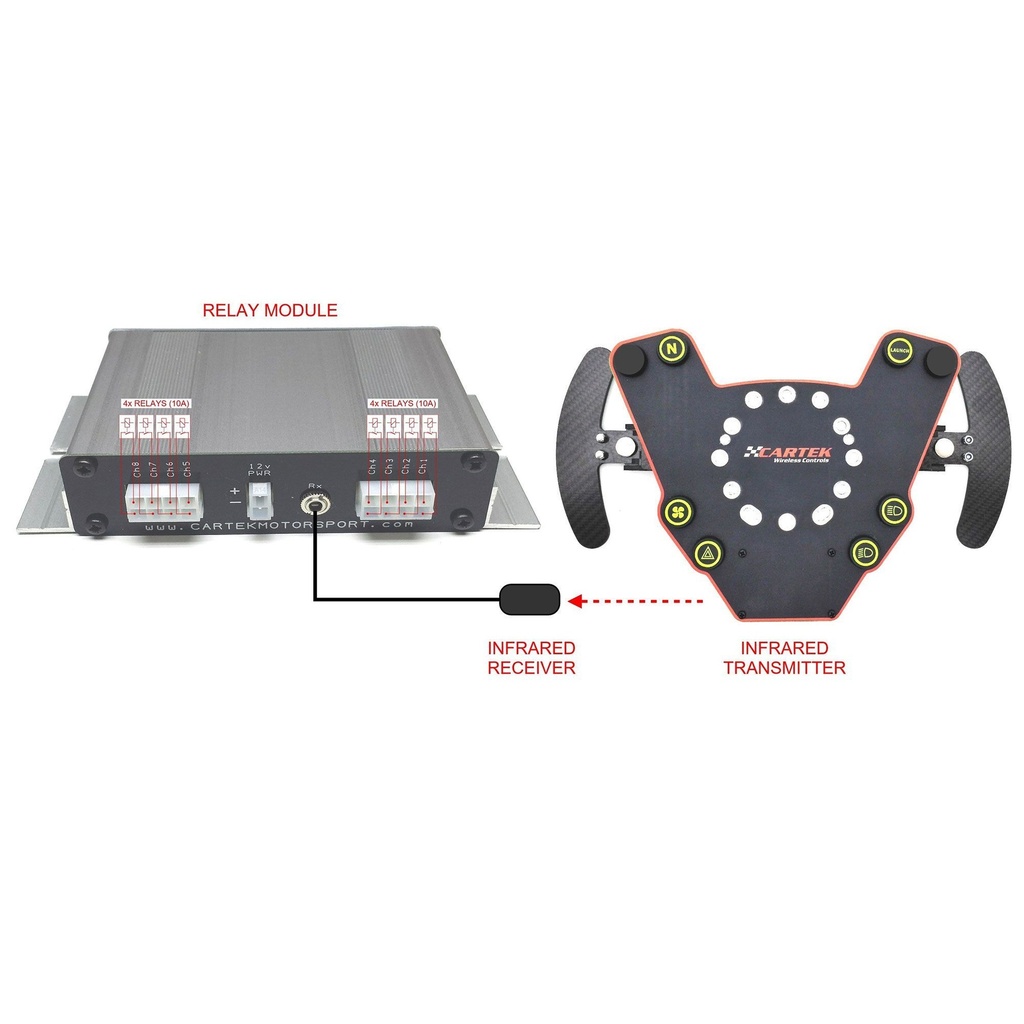 Cartek Wireless Steering Wheel Push Button Control System With Paddle Shift