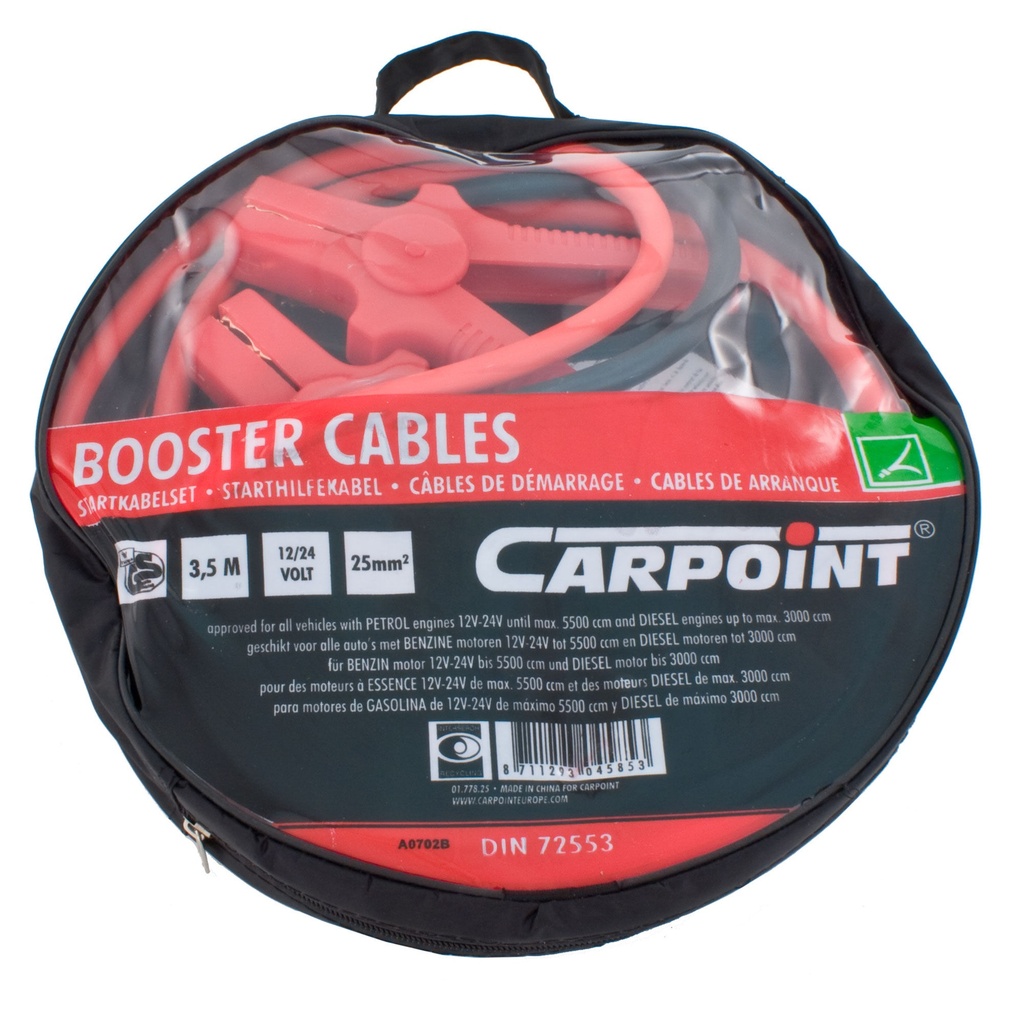 Carpoint Heavy Duty Booster Cables / Jump Leads - 600A
