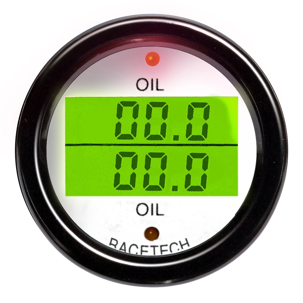 Racetech Oil Pressure - Oil Temperature Dual Gauge