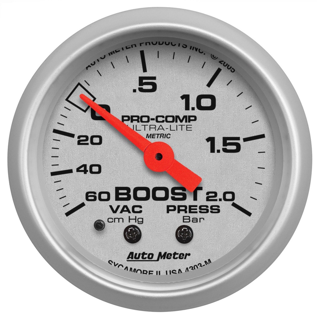 Auto Meter Boost Pressure 52mm Mechanical Pro Comp Ultralite Gauge