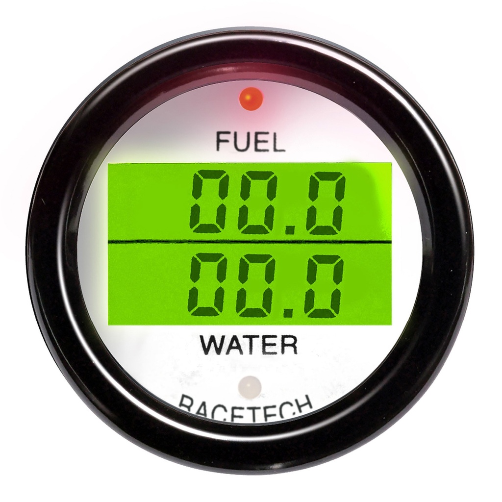 Racetech Fuel Pressure - Water Temperature Dual Gauge