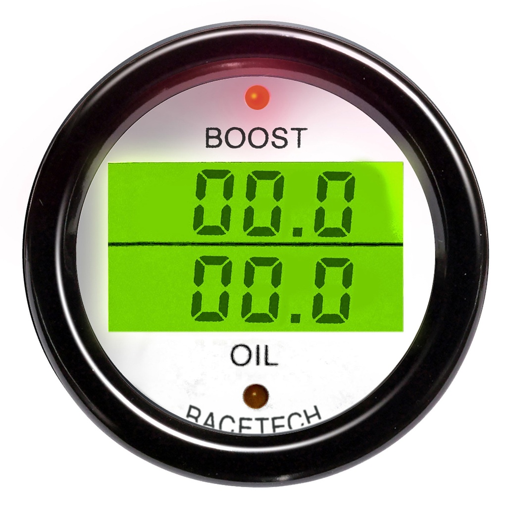 Racetech Turbo Boost - Oil Pressure Dual Gauge