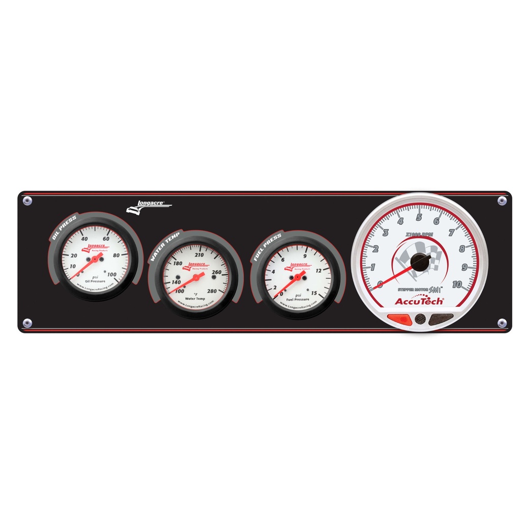 Longacre Sportsman Gauge Panel With Gauges & Memory Tachometer