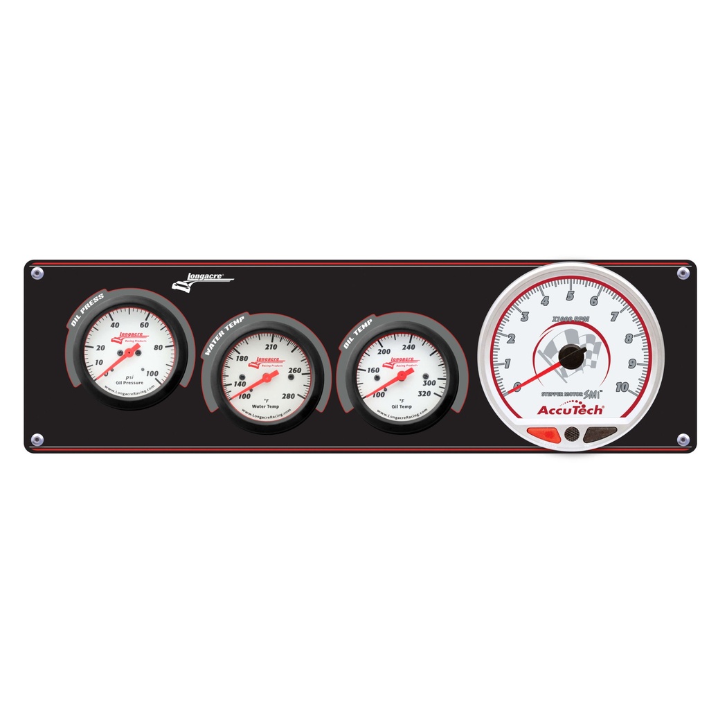 Longacre Sportsman Gauge Panel With Gauges & Memory Tachometer