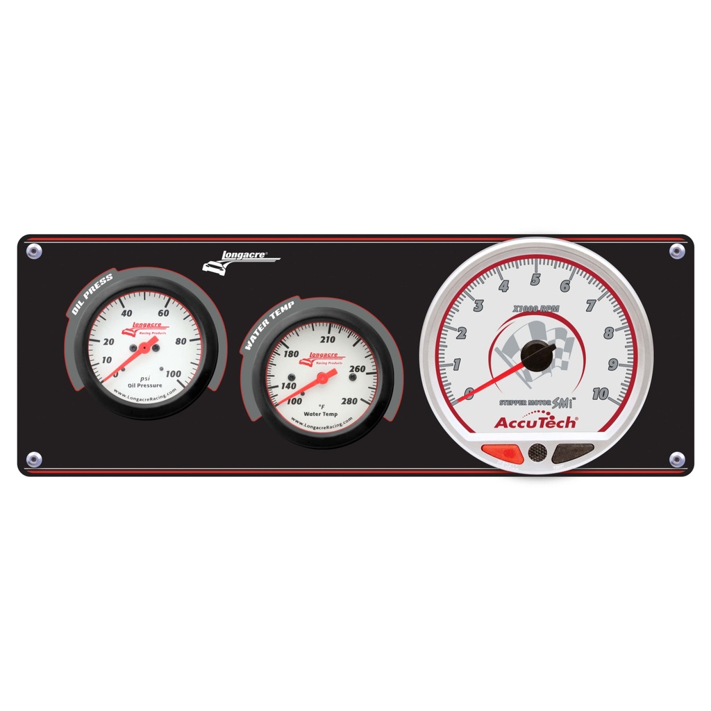 Longacre Sportsman Gauge Panel With Gauges & Memory Tachometer