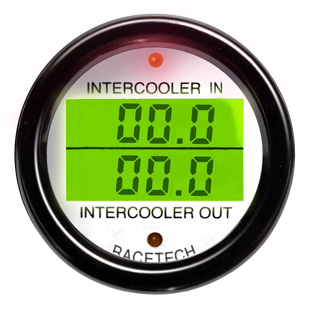 Racetech Intercooler In-Out Dual Gauge