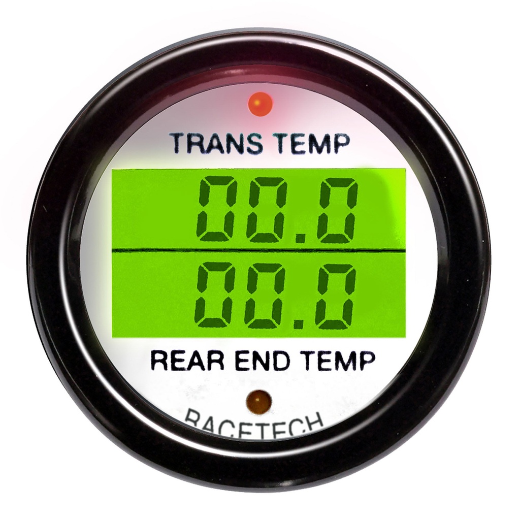 Racetech Transmission Temperature - Rear End Temperature Dual Gauge