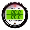 Racetech Transmission Temperature - Rear End Temperature Dual Gauge