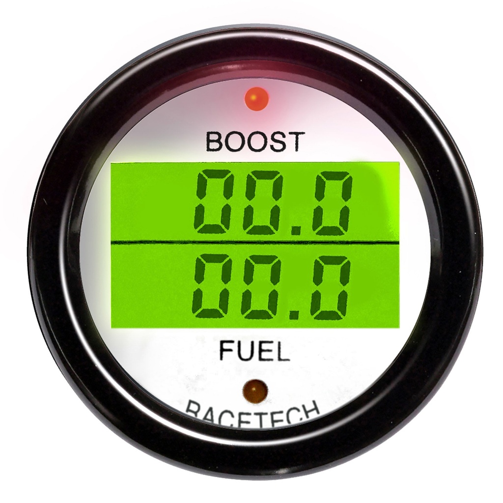 Racetech Turbo Boost - Fuel Pressure Dual Gauge