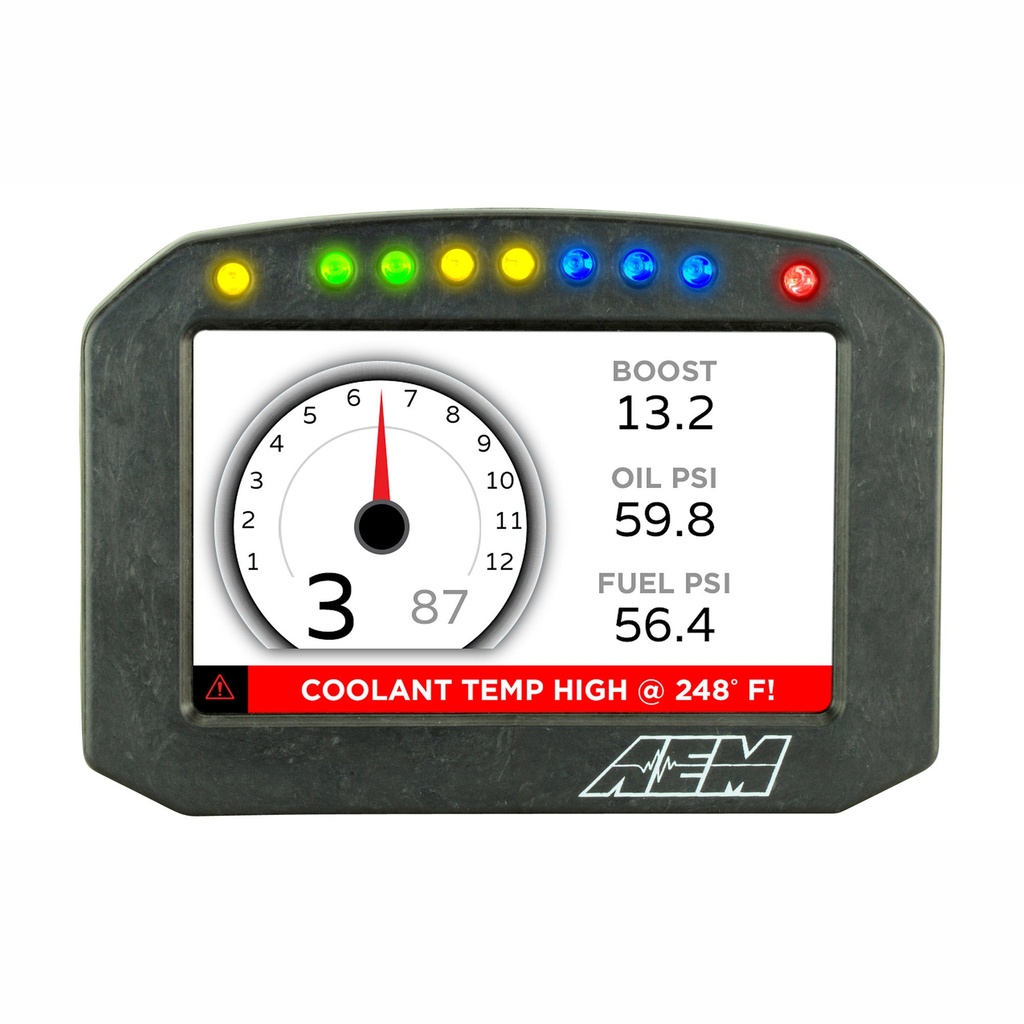 AEM Electronics CD-5 Carbon Flat Panel Digital Dash Display With Data Logging