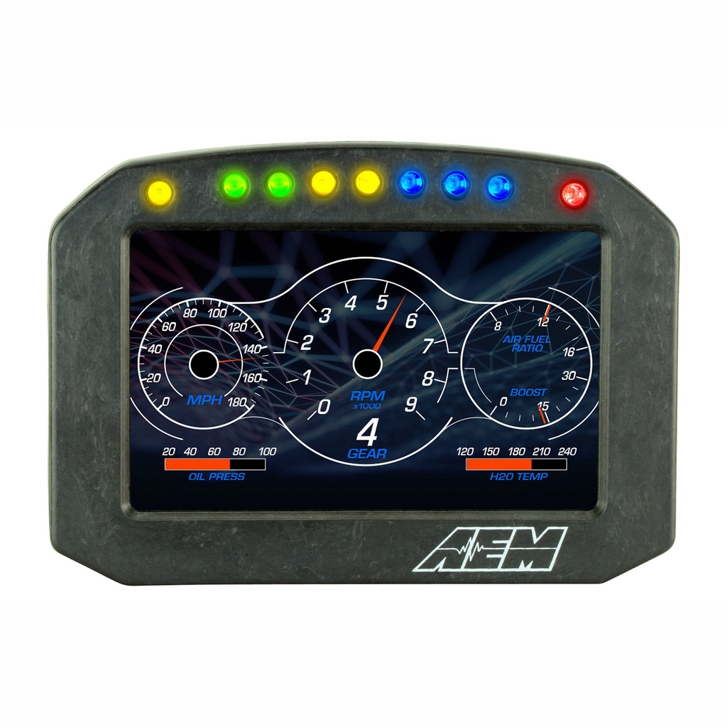 AEM Electronics CD-5 Carbon Flat Panel Digital Dash Display With Data Logging