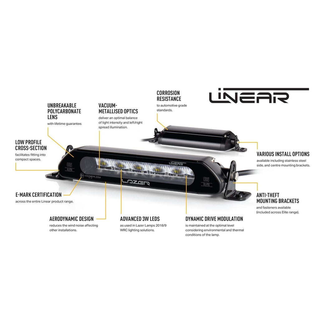 Lazer Lamps Linear 12 Elite LED Light Bar With Position Light